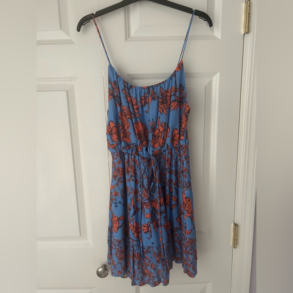 Alice + Olivia blue orange floral dress